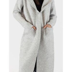 NWT Lyla + Luxe Grey Jiminy Hooded Coatigan  Sz. L